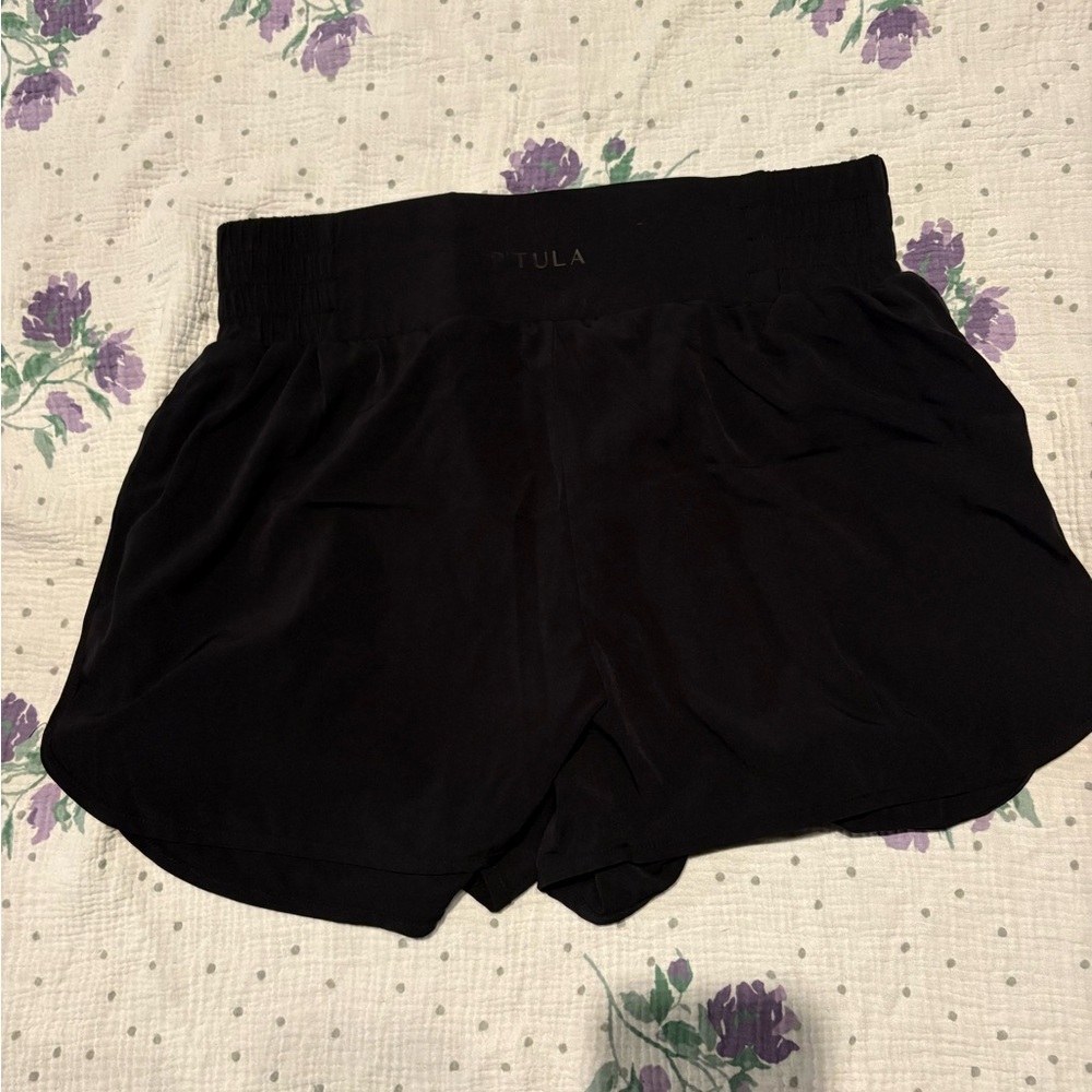 P'tula Black Athletic Shorts